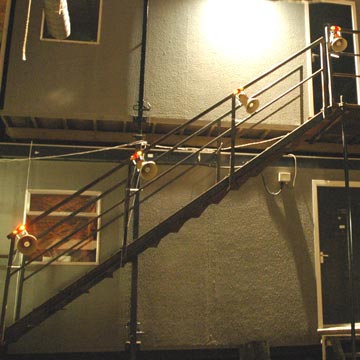 tannoys on staircase