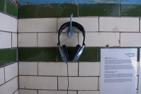 headphones in the changing booth